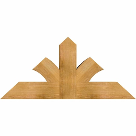 Ekena Millwork Richland Rough Sawn Timber Gable Bracket, Western Red Cedar, 48"W x 22"H x 6"D x 6"F, 11/12 Pitch GBW048X22X0606RIC00RWR